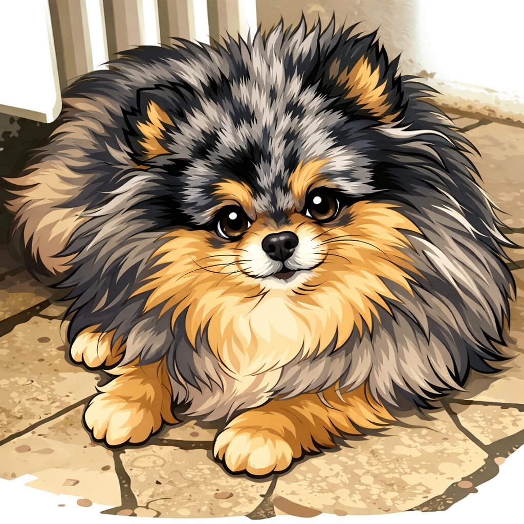 cartoon violette-poms de la lezardiere