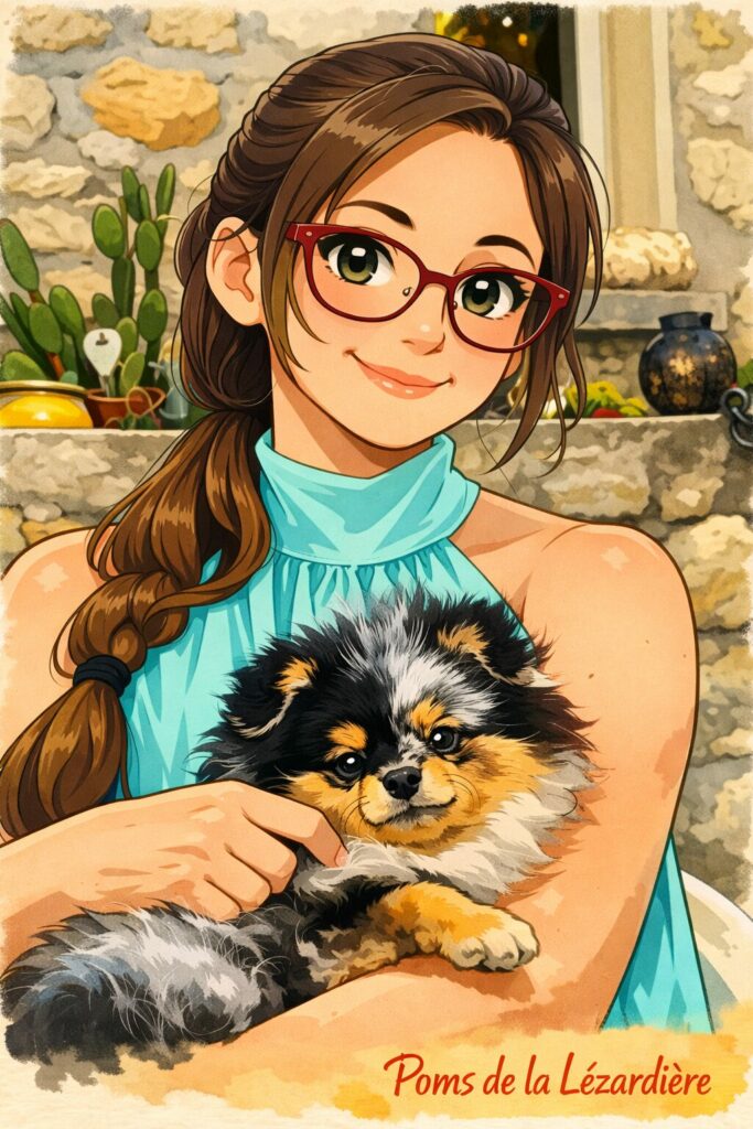 dessin-fille-poms de la lezardiere